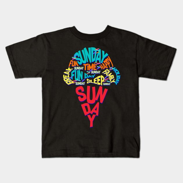 SUNDAY Kids T-Shirt by onora